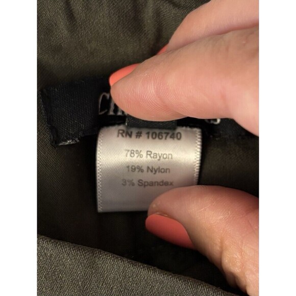 CHADWICKS Olive Green Pull On Pants Women 12 Petite Straight Leg Ankle Stretch - Picture 5 of 10